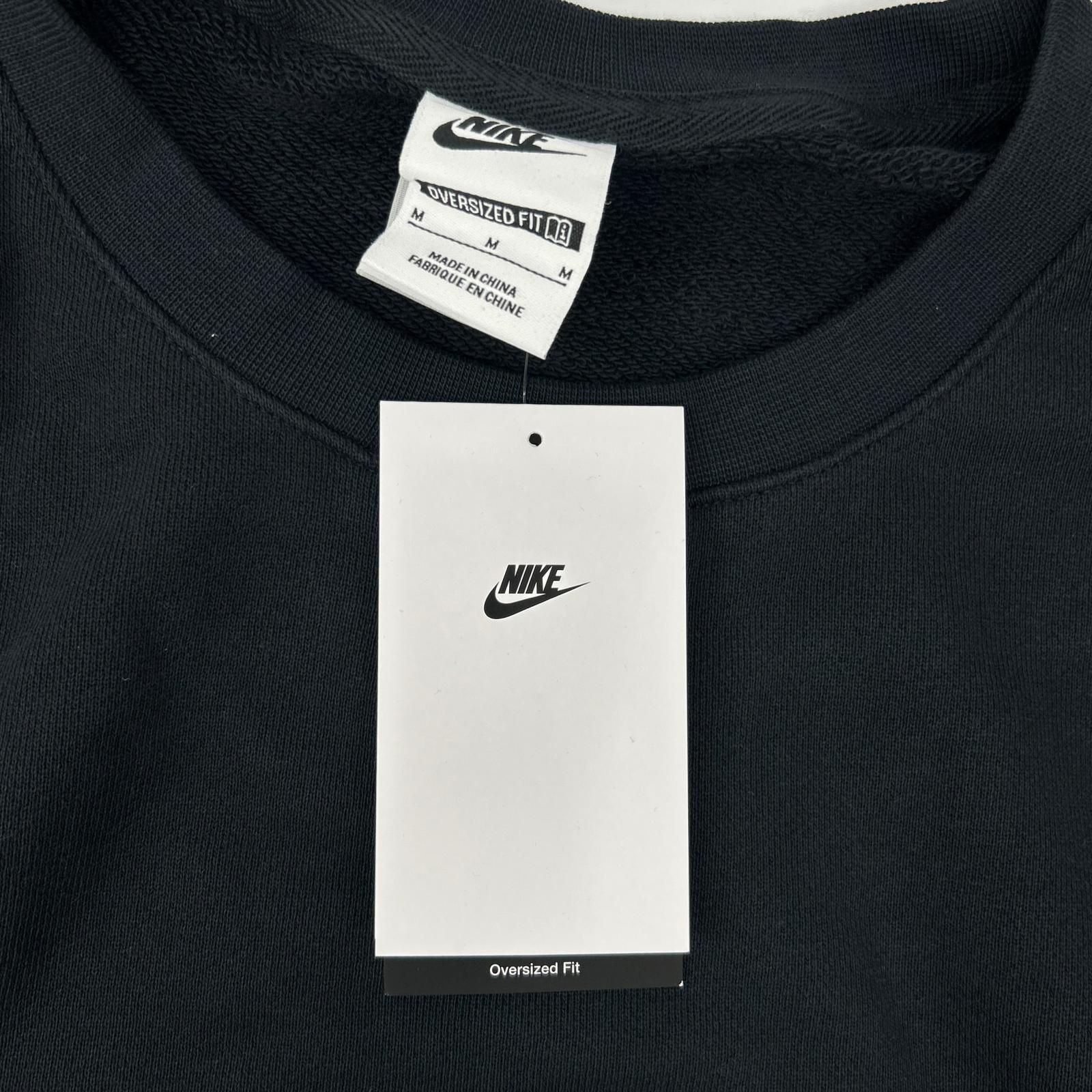 NIKE ナイキ ブラック×ピンク オーバーサイズ クルーネック スウェットシャツ トップス