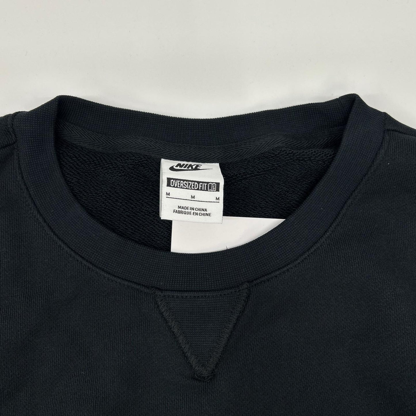 NIKE ナイキ ブラック×ピンク オーバーサイズ クルーネック スウェットシャツ トップス