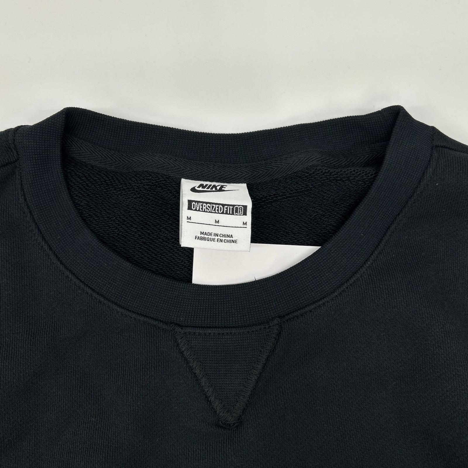 NIKE ナイキ ブラック×ピンク オーバーサイズ クルーネック スウェットシャツ トップス