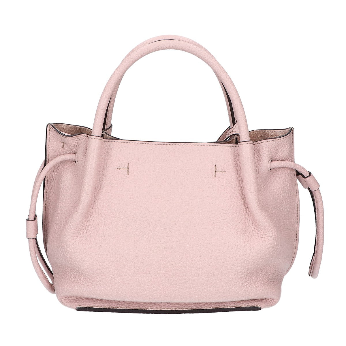TOD'S トッズ 美品 XBWBUZS9200WNTM430 Tタイムレス バケット レザーバッグ スモール 2WAY ハンドバッグ