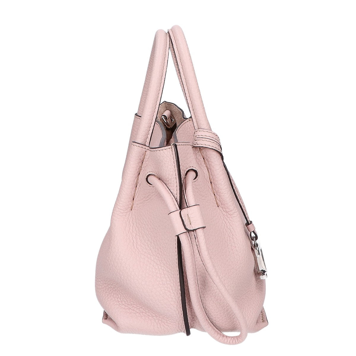 TOD'S トッズ 美品 XBWBUZS9200WNTM430 Tタイムレス バケット レザーバッグ スモール 2WAY ハンドバッグ