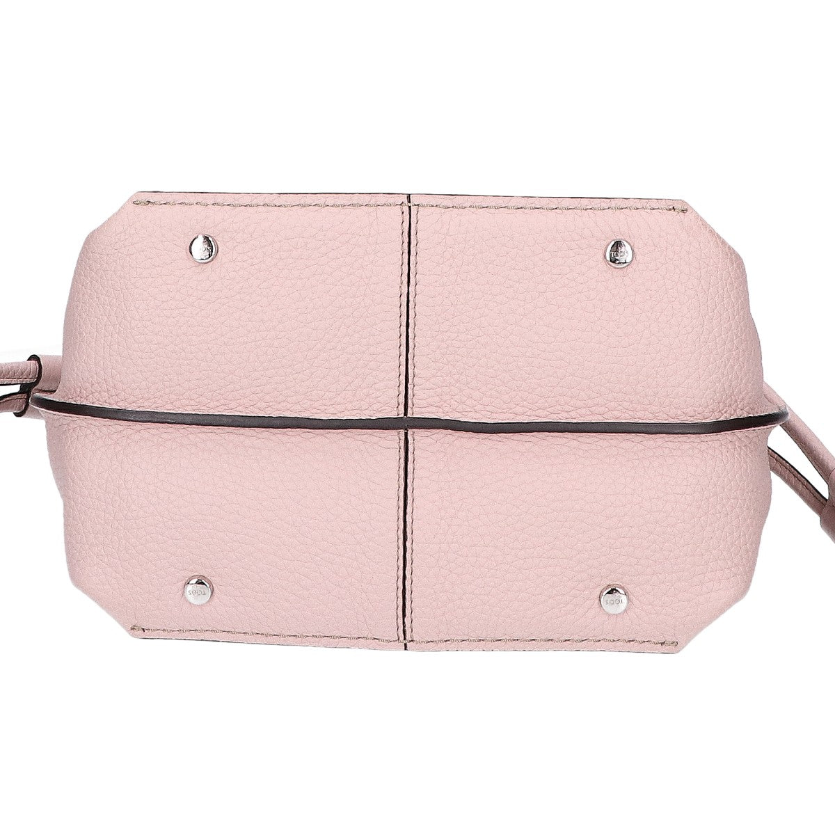 TOD'S トッズ 美品 XBWBUZS9200WNTM430 Tタイムレス バケット レザーバッグ スモール 2WAY ハンドバッグ