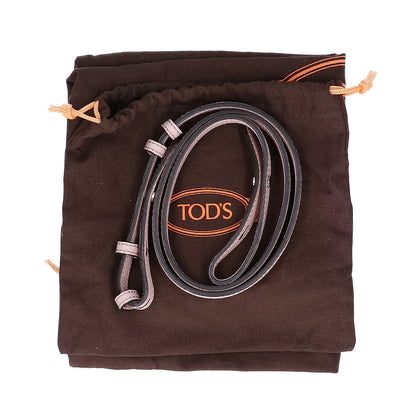 TOD'S トッズ 美品 XBWBUZS9200WNTM430 Tタイムレス バケット レザーバッグ スモール 2WAY ハンドバッグ