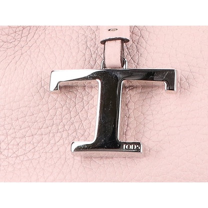 TOD'S トッズ 美品 XBWBUZS9200WNTM430 Tタイムレス バケット レザーバッグ スモール 2WAY ハンドバッグ