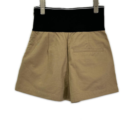 ALEXANDER WANG アレキサンダーワン ブラック×ベージュ ウエストロゴ ショートパンツ ボトムス