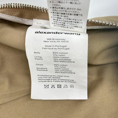 ALEXANDER WANG アレキサンダーワン ブラック×ベージュ ウエストロゴ ショートパンツ ボトムス