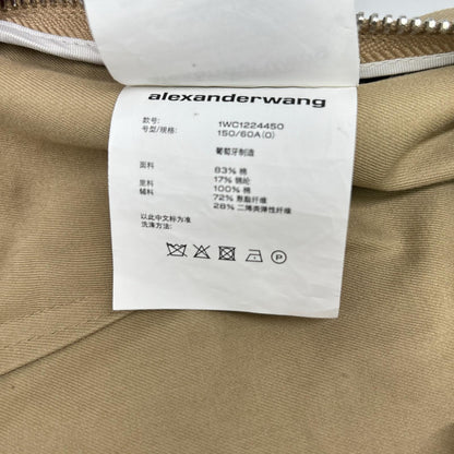 ALEXANDER WANG アレキサンダーワン ブラック×ベージュ ウエストロゴ ショートパンツ ボトムス