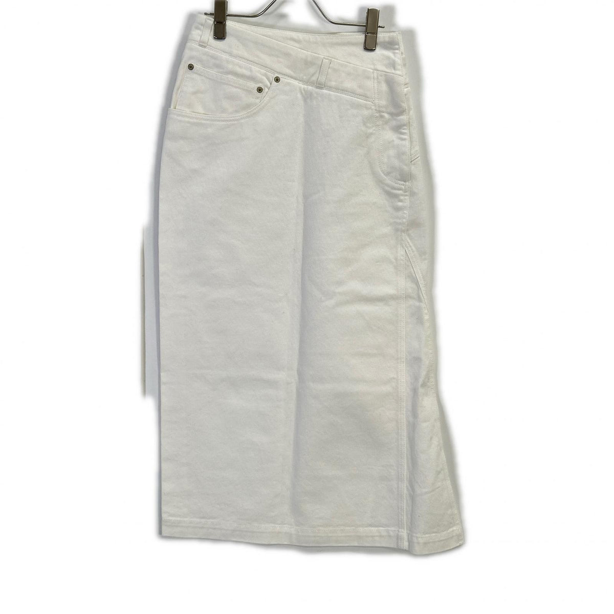 LOEWE Loewe S359Y1EX13 White ROLLED DENIM SKIRT deconstructed denim skirt skirt