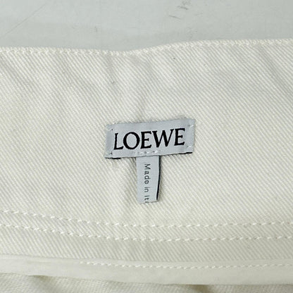 LOEWE Loewe S359Y1EX13 White ROLLED DENIM SKIRT deconstructed denim skirt skirt