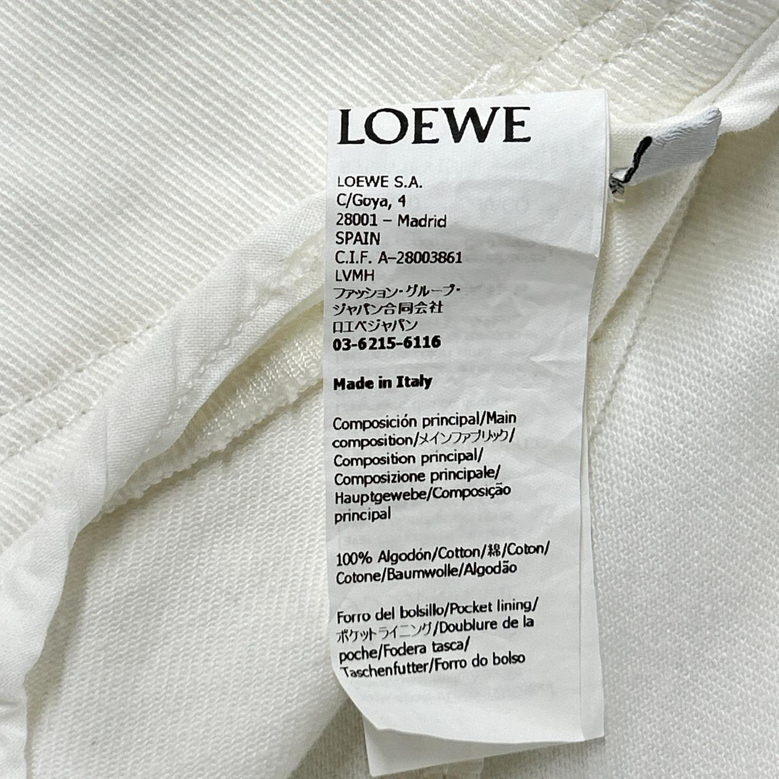 LOEWE Loewe S359Y1EX13 White ROLLED DENIM SKIRT deconstructed denim skirt skirt