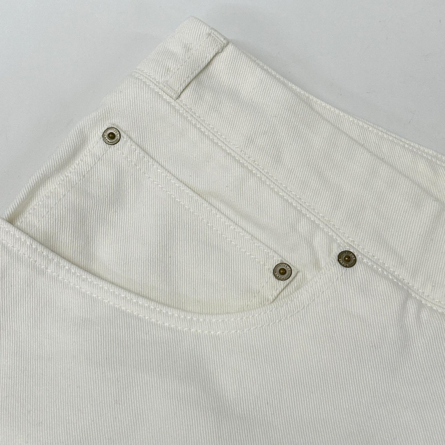 LOEWE Loewe S359Y1EX13 White ROLLED DENIM SKIRT deconstructed denim skirt skirt