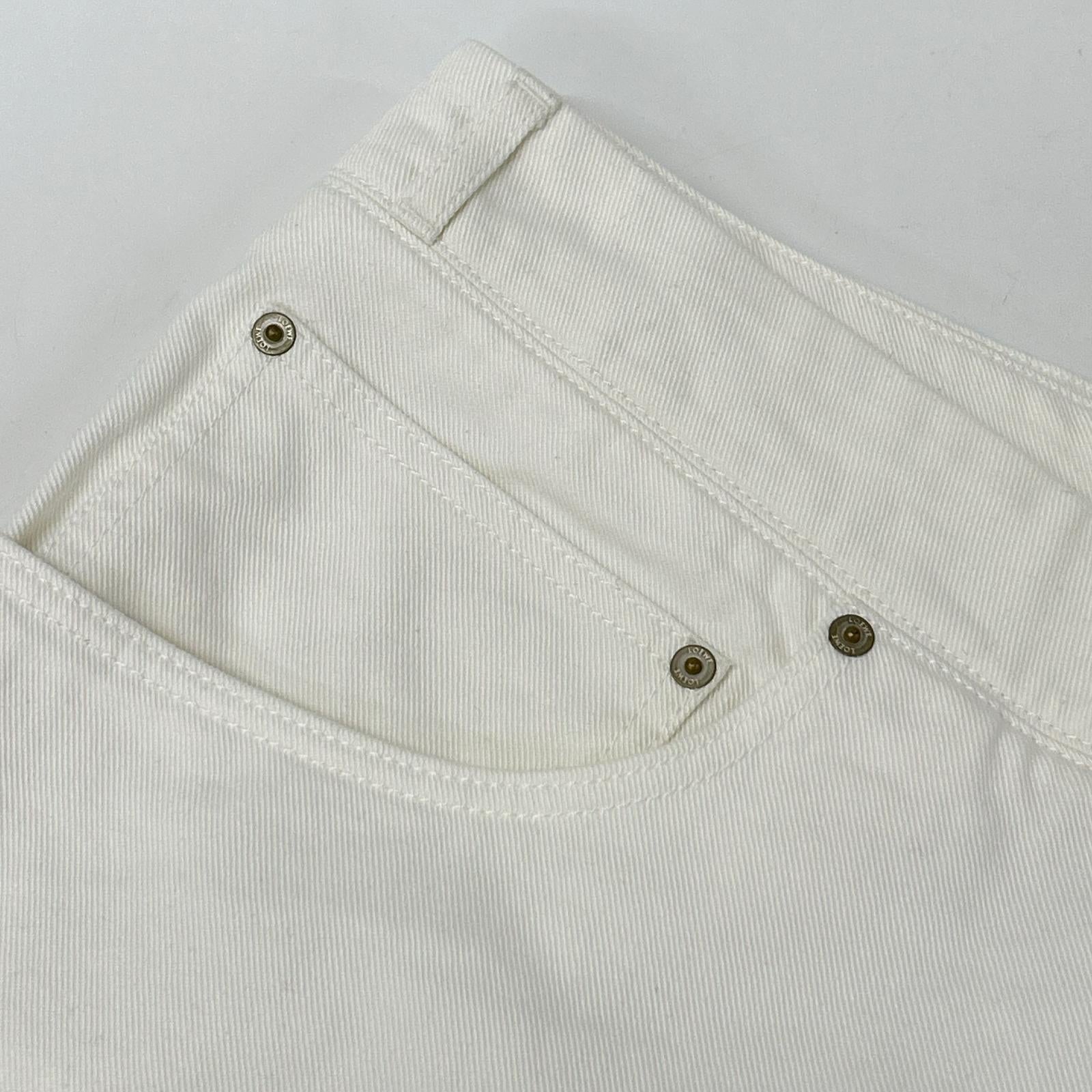 LOEWE Loewe S359Y1EX13 White ROLLED DENIM SKIRT deconstructed denim skirt skirt