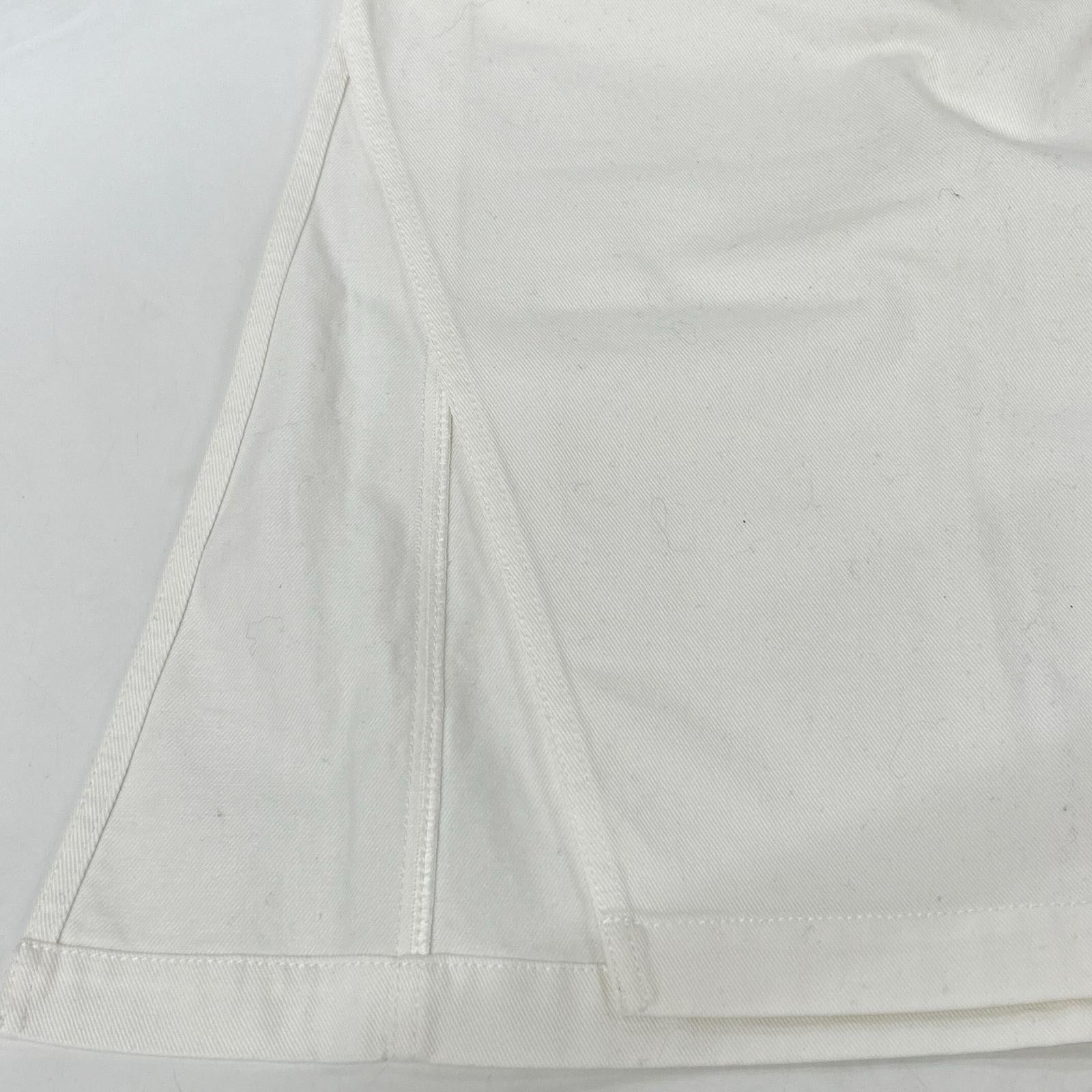 LOEWE ロエベ S359Y1EX13 ホワイト ROLLED DENIM SKIRT デコンストラクトデニムスカート スカート