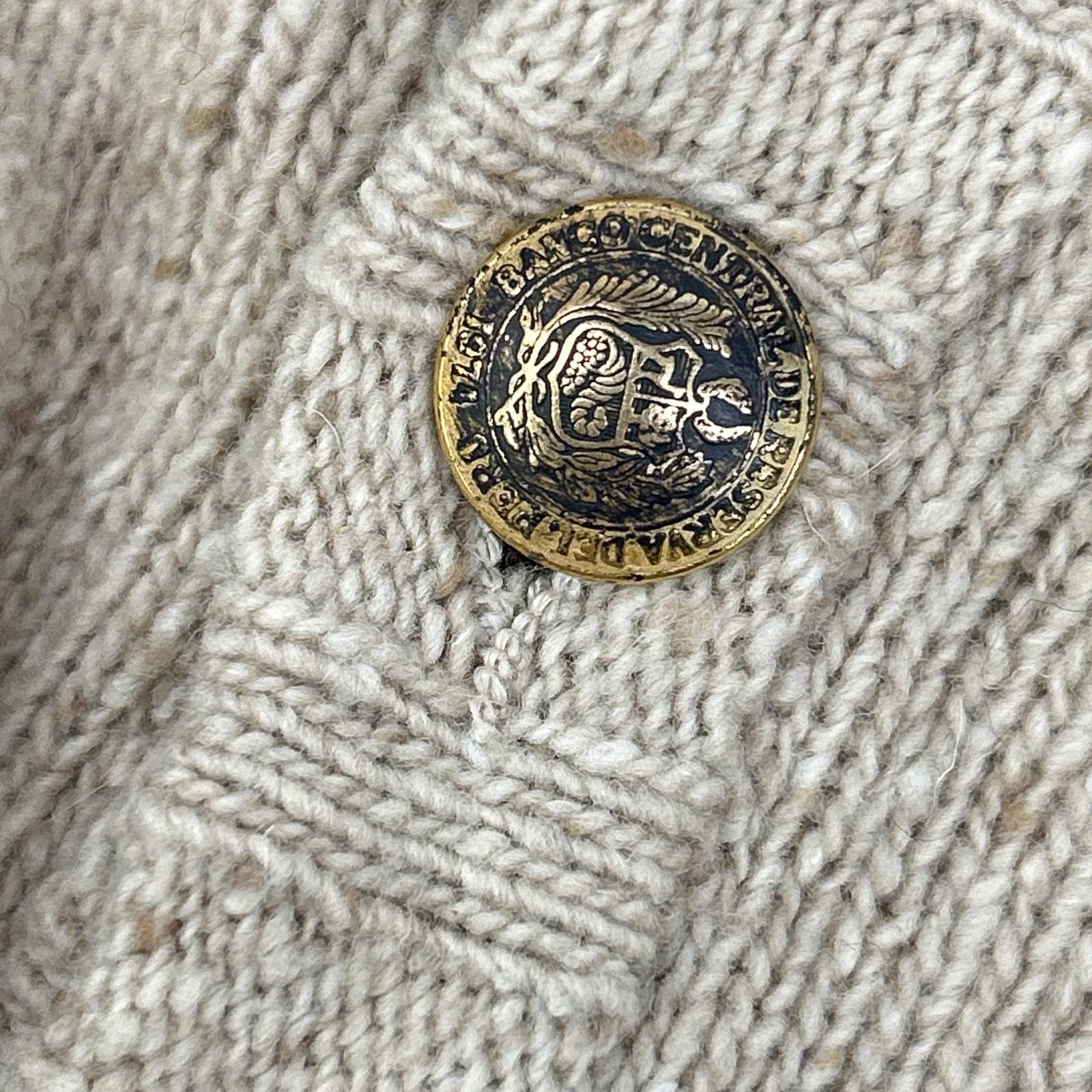 D&G ディーアンドジー ベージュ ウール ラビットファー Gボタン ニット トップス
