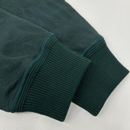 MALO マーロ グリーン エンボス刺繍 Vガゼット ロングスリーブ スウェット トップス