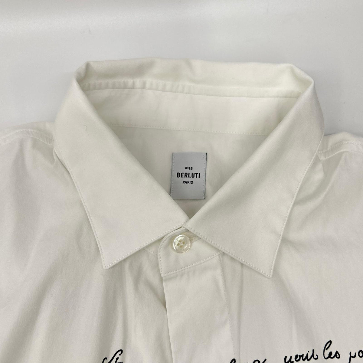 berluti ベルルッティ R15HTS02CAHX ホワイト カリグラフィ ショートスリーブ ボタンシャツ トップス