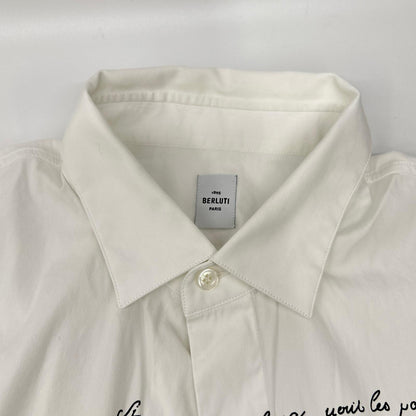 berluti ベルルッティ R15HTS02CAHX ホワイト カリグラフィ ショートスリーブ ボタンシャツ トップス