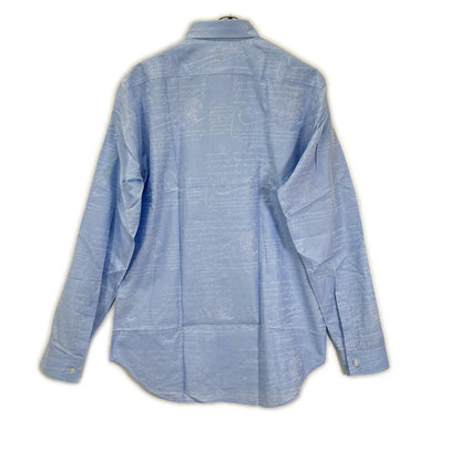 berluti ベルルッティ R17HTL50CANB ライトブルー スクリット カリグラフィ ショートスリーブ ボタンシャツ トップス