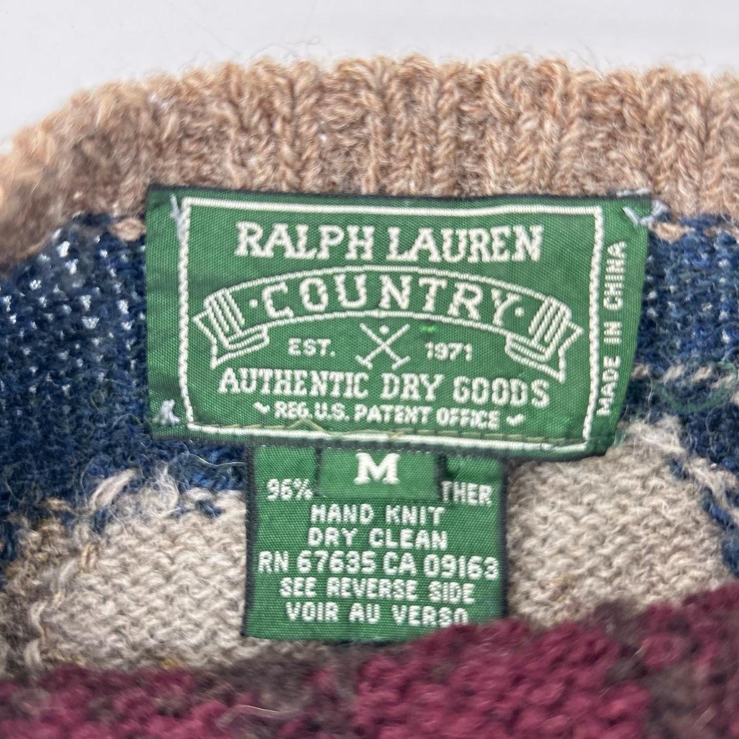 RalphLauren COUNTRY ラルフローレン カントリー 90s ブラウン マルチカラー インディアン ロングスリーブ セーター トップス
