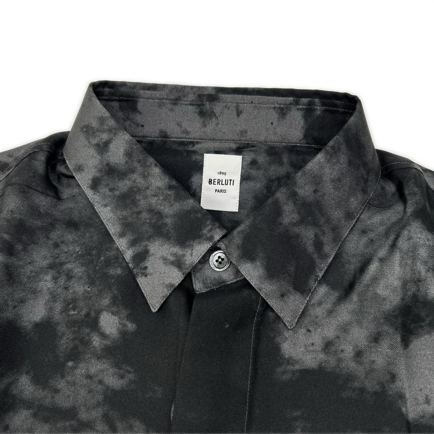 berluti ベルルッティ R16HTL52SBDB ブラック ムラ染 ロングスリーブ ボタンシャツ トップス
