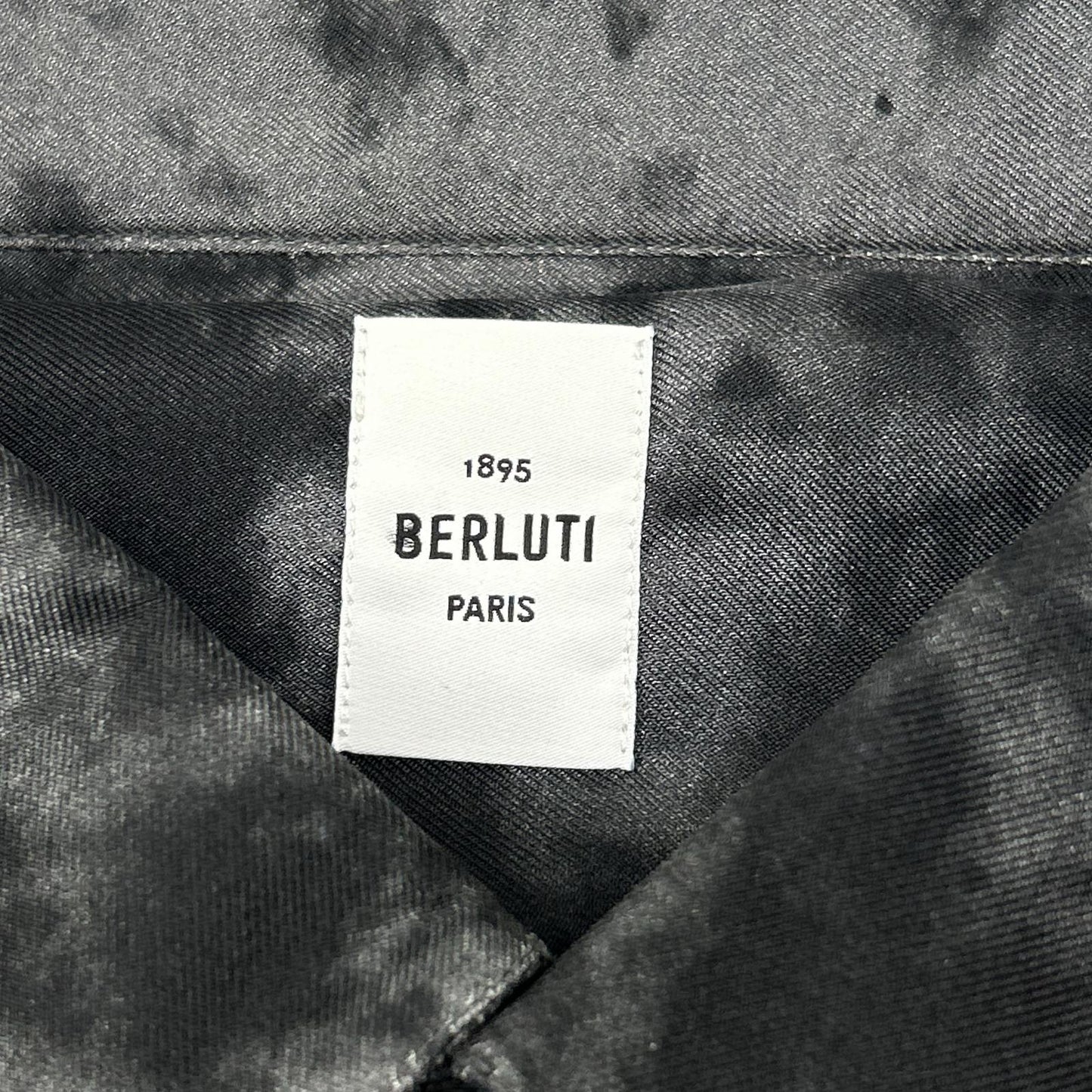 berluti ベルルッティ R16HTL52SBDB ブラック ムラ染 ロングスリーブ ボタンシャツ トップス