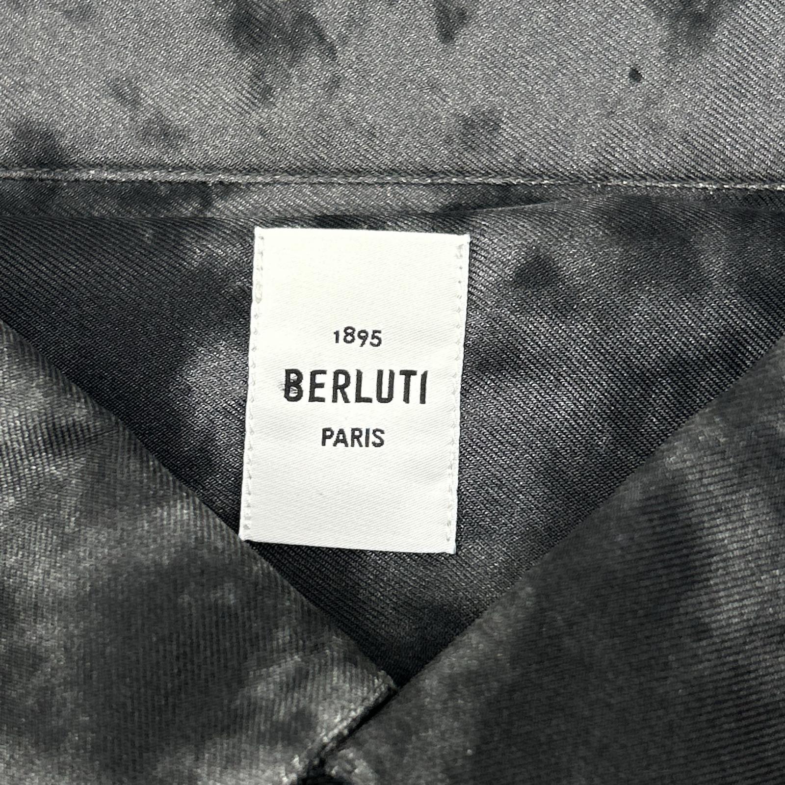 berluti ベルルッティ R16HTL52SBDB ブラック ムラ染 ロングスリーブ ボタンシャツ トップス