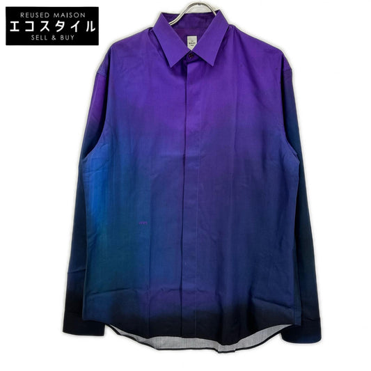 berluti ベルルッティ R21HTL52SBEZ パープル シルク100 グラデーション ロングスリーブ ボタンシャツ トップス
