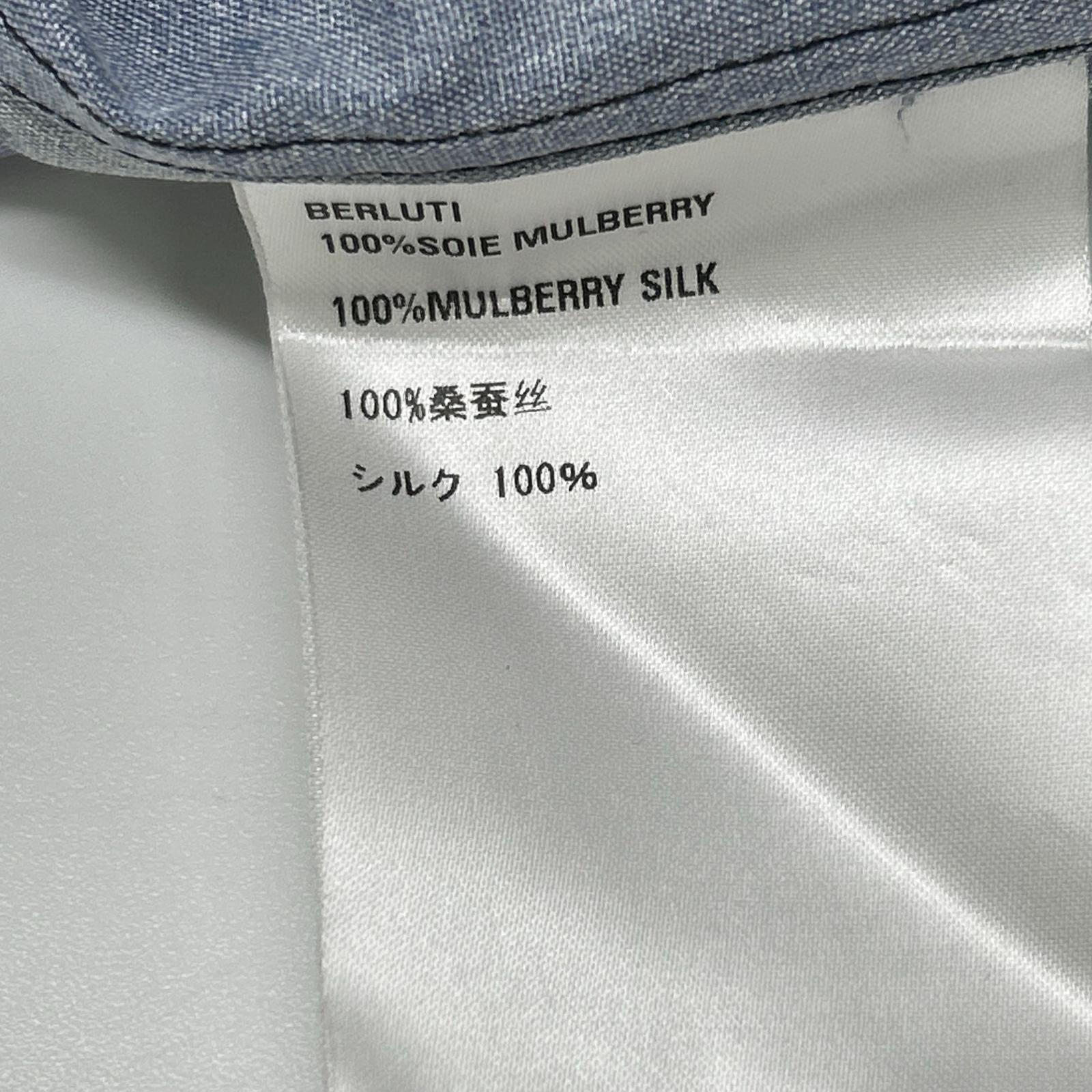 berluti ベルルッティ R21HTL52SBEZ パープル シルク100 グラデーション ロングスリーブ ボタンシャツ トップス