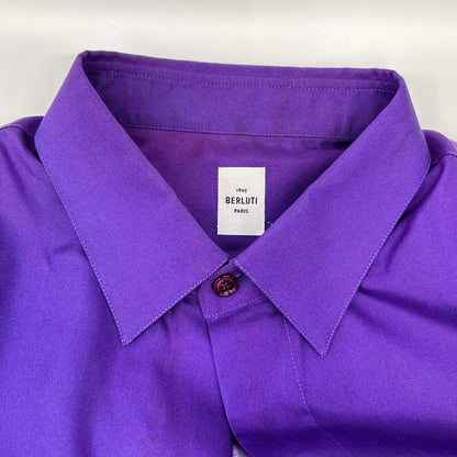 berluti ベルルッティ R21HTL52SBEZ パープル シルク100 グラデーション ロングスリーブ ボタンシャツ トップス