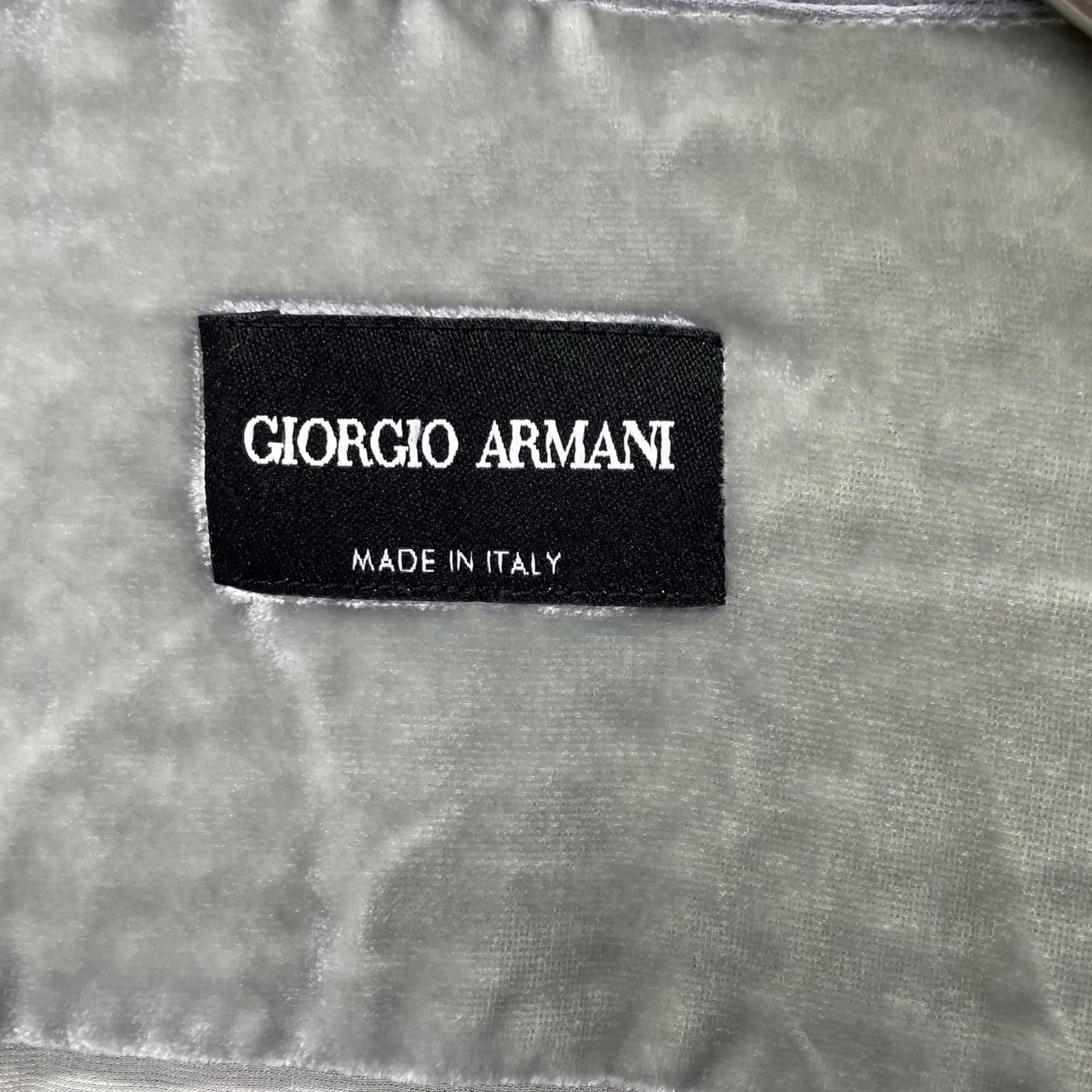 GIORGIOARMANI ジョルジオアルマーニ グレー ベロア ロングスリーブ ボタンシャツ トップス