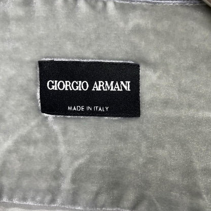 GIORGIOARMANI ジョルジオアルマーニ グレー ベロア ロングスリーブ ボタンシャツ トップス