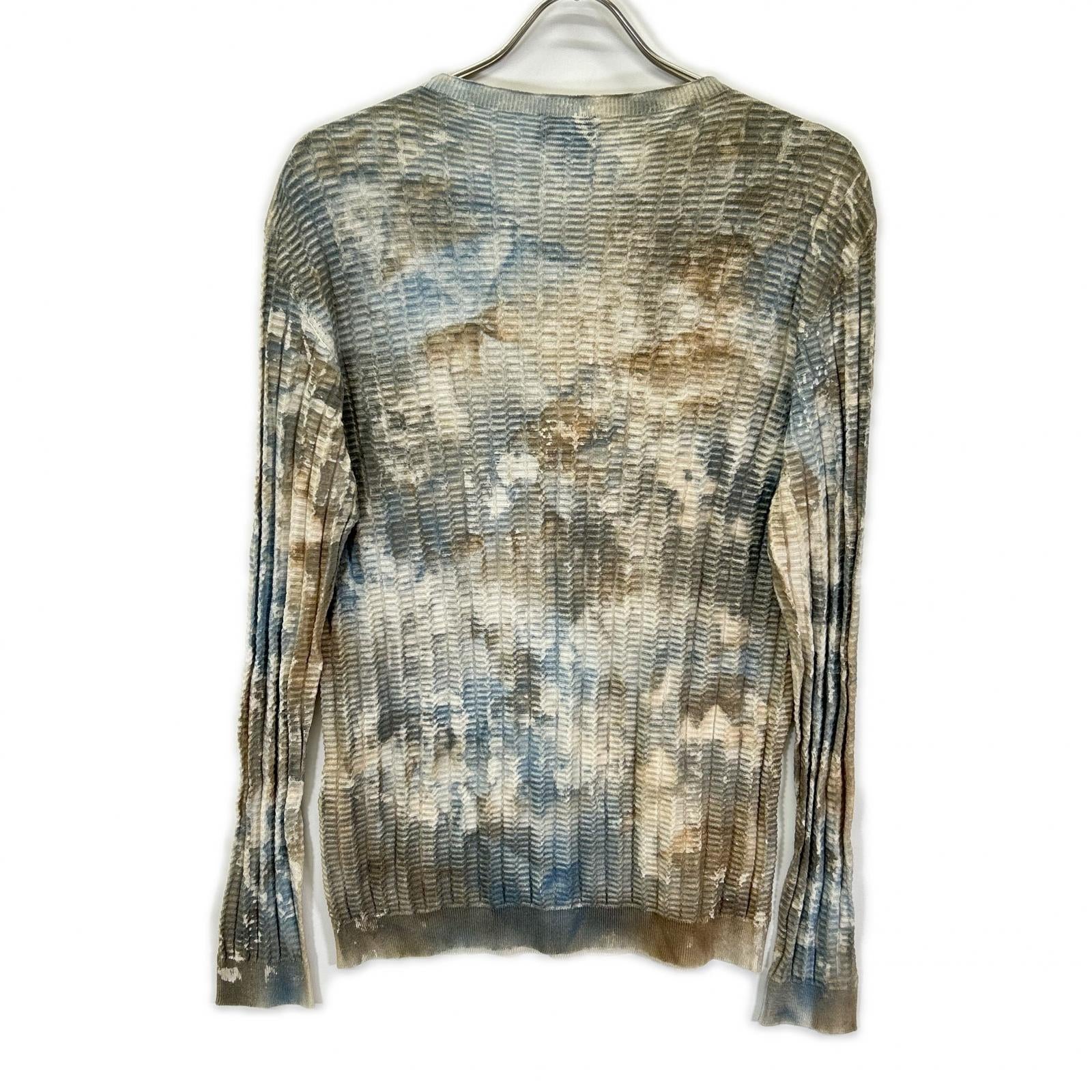 GIORGIOARMANI ジョルジオアルマーニ ベージュ マルチカラー タイダイ染 ロングスリーブ トップス トップス
