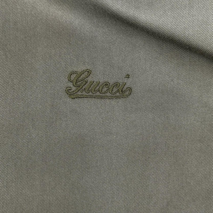 GUCCI グッチ トムフォード期　カーキ キルティングパッチ ロングスリーブ ボタンシャツ トップス