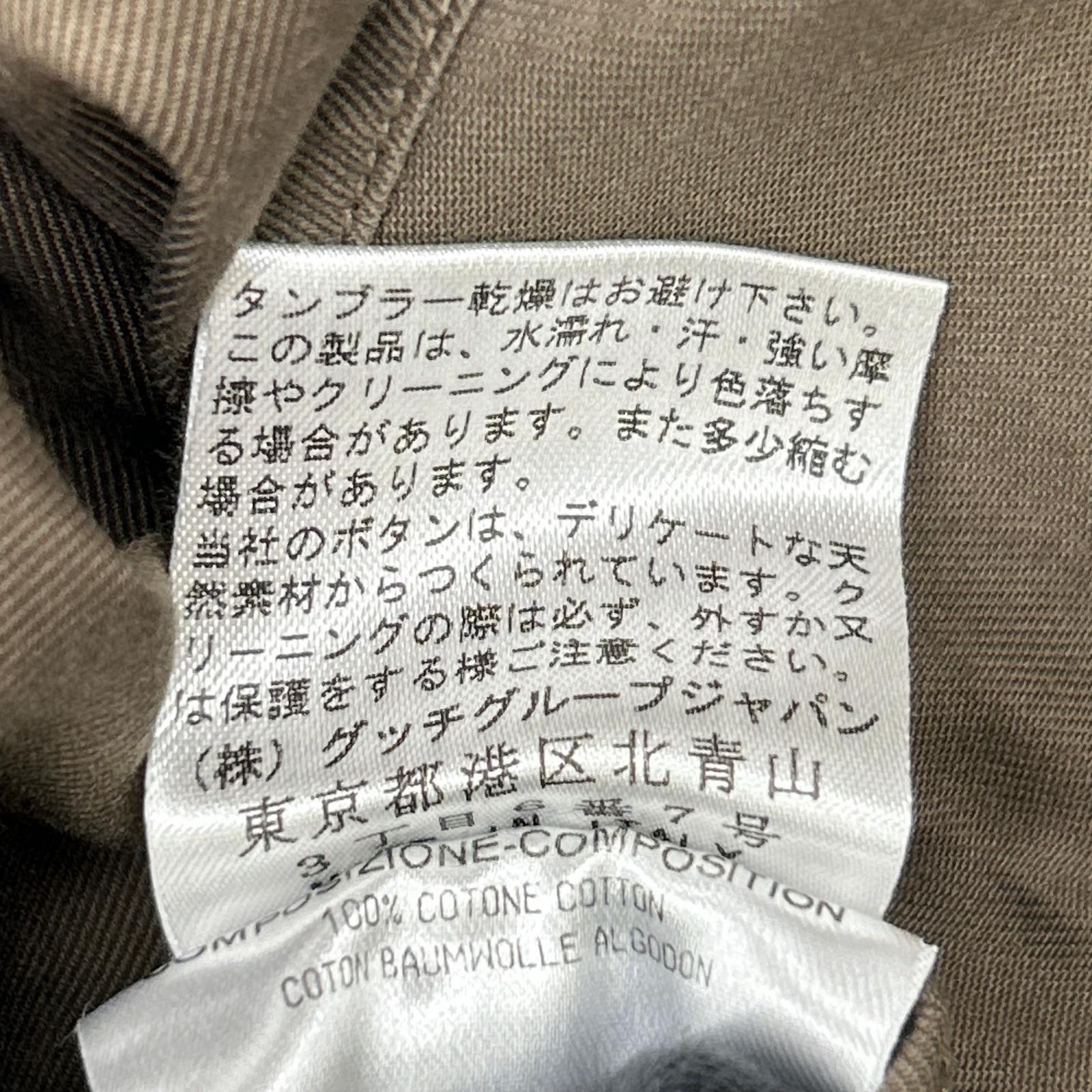 GUCCI グッチ トムフォード期　カーキ キルティングパッチ ロングスリーブ ボタンシャツ トップス
