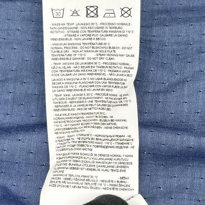 ARMANI EXCHANGE アルマーニエクスチェンジ 6ZZC69 ブルー マイクロドット バンドカラー ボタンシャツ トップス