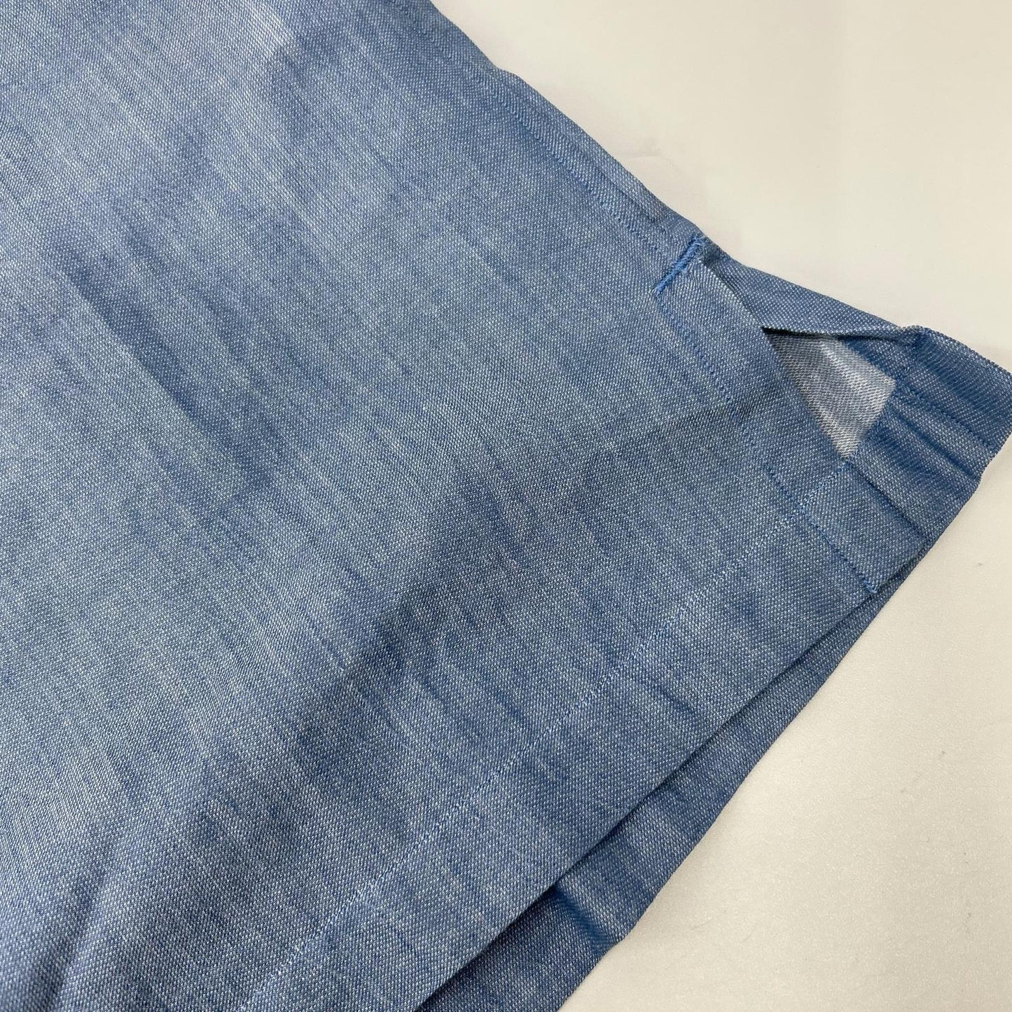 Ermenegildo Zegna エルメネジルドゼニア ライトブルー コットン100 ノーカラー ロングスリーブ ボタンシャツ トップス