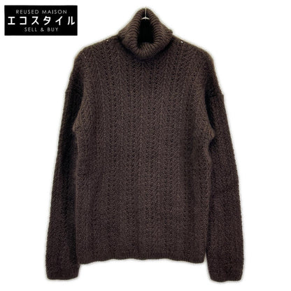 GUCCI グッチ トムフォード期　163151 ブラウン シルク×モヘア タートルネック セーター トップス