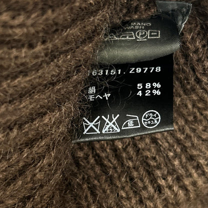 GUCCI グッチ トムフォード期　163151 ブラウン シルク×モヘア タートルネック セーター トップス