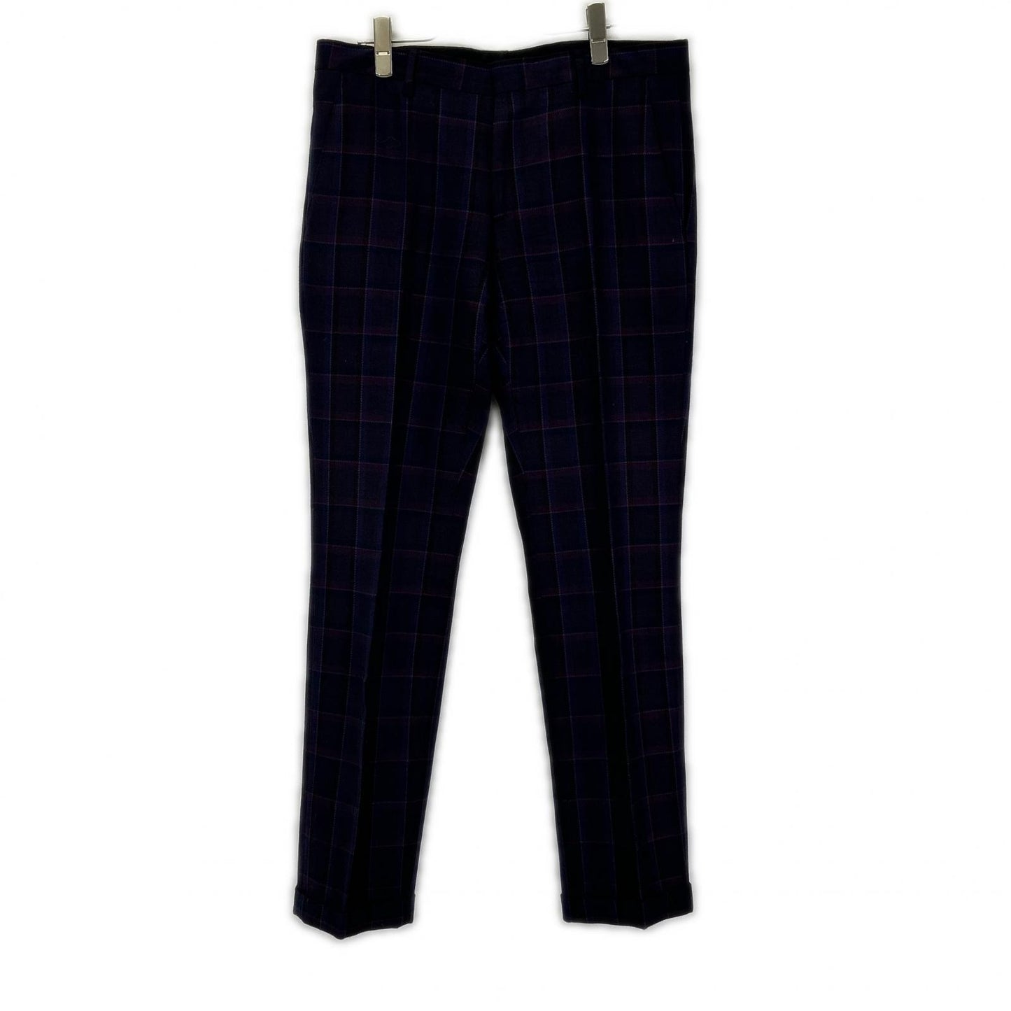 ETRO エトロ 1A984 0125 パープル チェック柄 ペイズリーインナー ジャケット パンツ セットアップ スーツ セットアップ