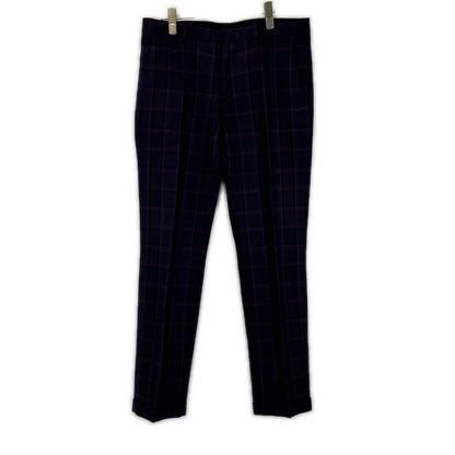 ETRO エトロ 1A984 0125 パープル チェック柄 ペイズリーインナー ジャケット パンツ セットアップ スーツ セットアップ