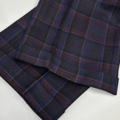ETRO エトロ 1A984 0125 パープル チェック柄 ペイズリーインナー ジャケット パンツ セットアップ スーツ セットアップ