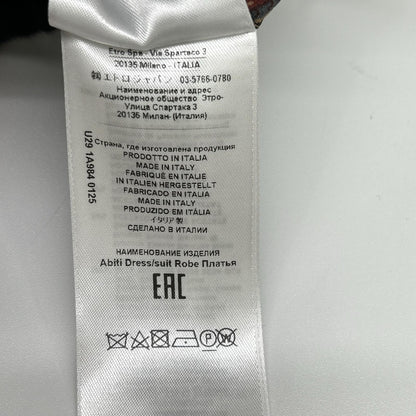 ETRO エトロ 1A984 0125 パープル チェック柄 ペイズリーインナー ジャケット パンツ セットアップ スーツ セットアップ