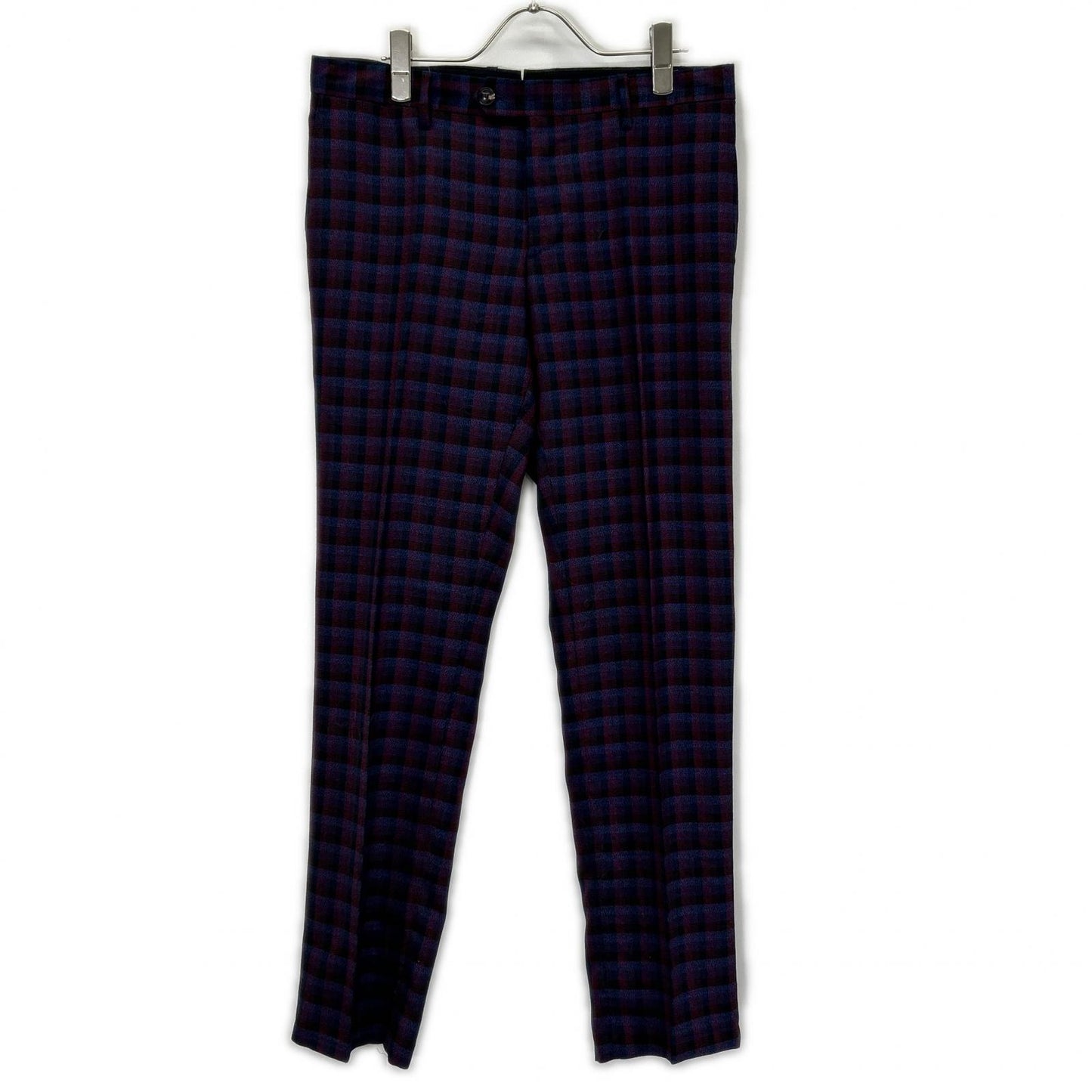 ETRO エトロ 181-1A967-2008 パープル チェック柄 トロット ペイズリー 総柄 スーツ セットアップ スーツ セットアップ