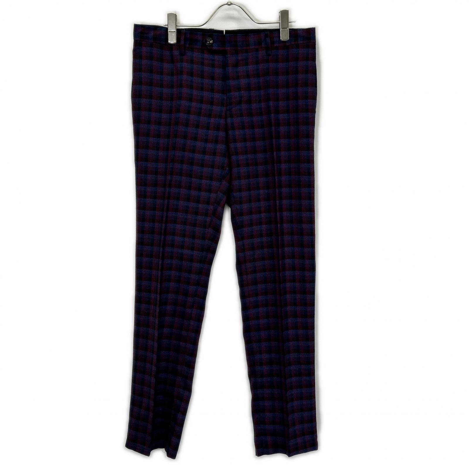 ETRO エトロ 181-1A967-2008 パープル チェック柄 トロット ペイズリー 総柄 スーツ セットアップ スーツ セットアップ