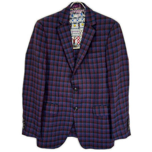 ETRO エトロ 181-1A967-2008 パープル チェック柄 トロット ペイズリー 総柄 スーツ セットアップ スーツ セットアップ