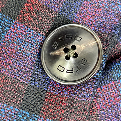 ETRO エトロ 181-1A967-2008 パープル チェック柄 トロット ペイズリー 総柄 スーツ セットアップ スーツ セットアップ