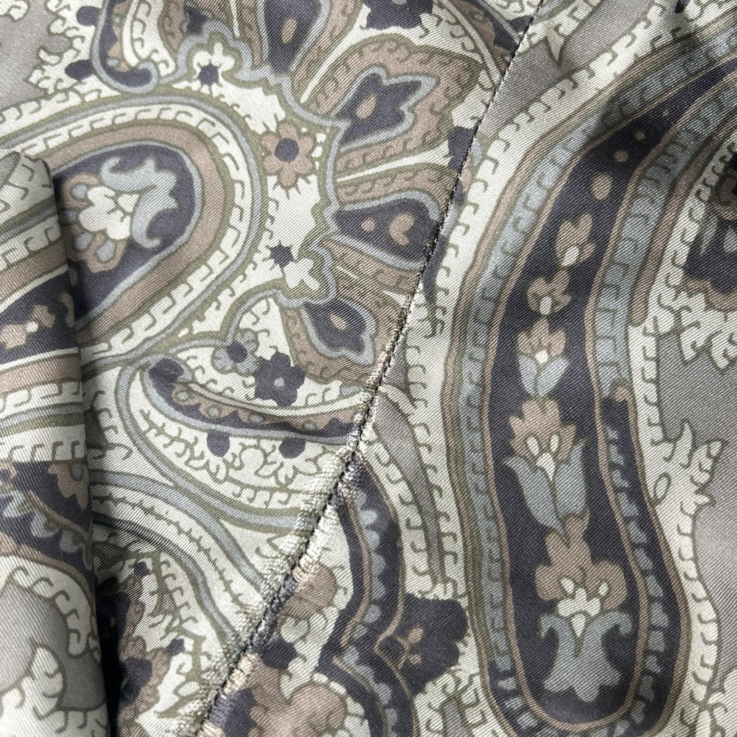 ETRO エトロ ブラウン×パープル チェック柄 ペイズリーインナー 3Pスーツセットアップ スーツ セットアップ