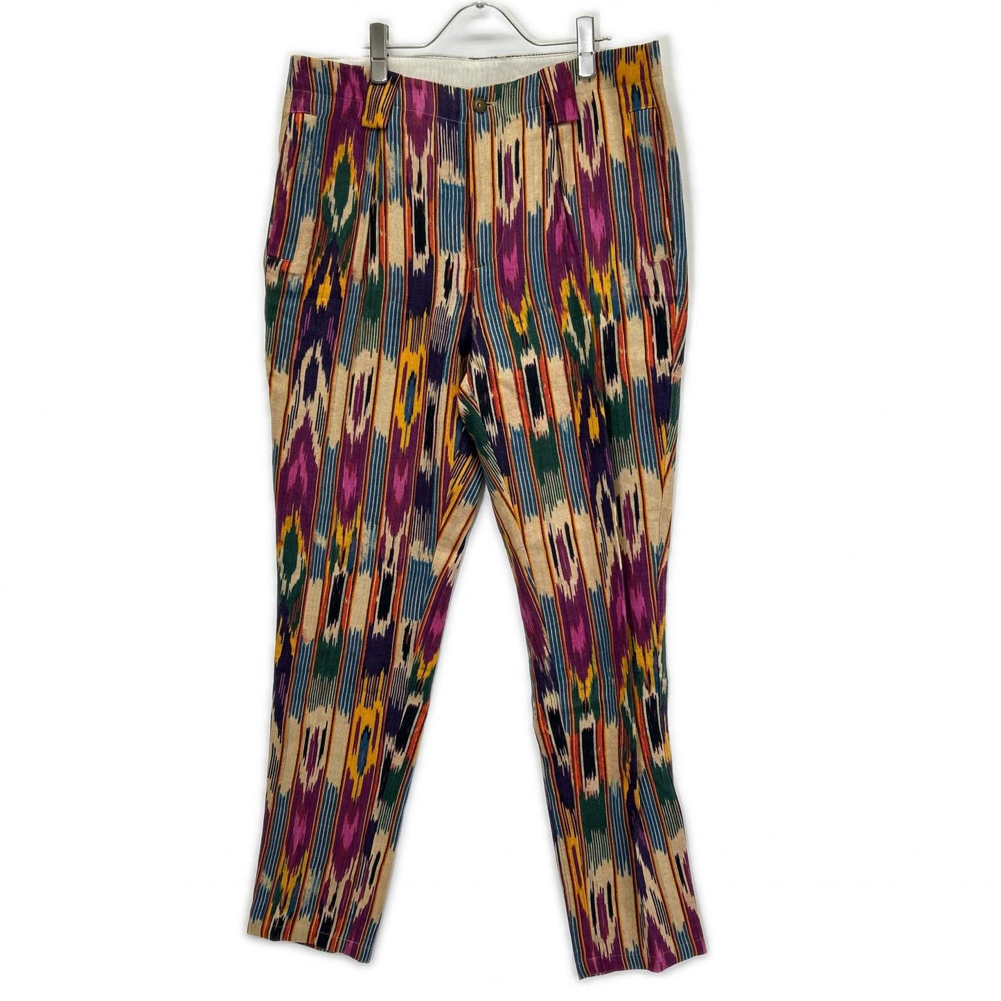 ETRO エトロ 1W352 4114 パープル×ベージュ 総柄 ペイント パンツ ボトムス