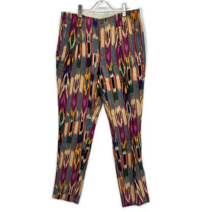 ETRO エトロ 1W352 4114 パープル×ベージュ 総柄 ペイント パンツ ボトムス
