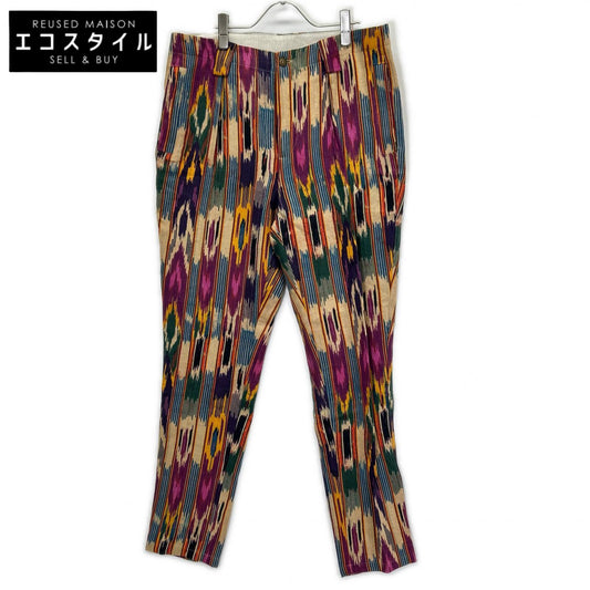 ETRO エトロ 1W352 4114 パープル×ベージュ 総柄 ペイント パンツ ボトムス